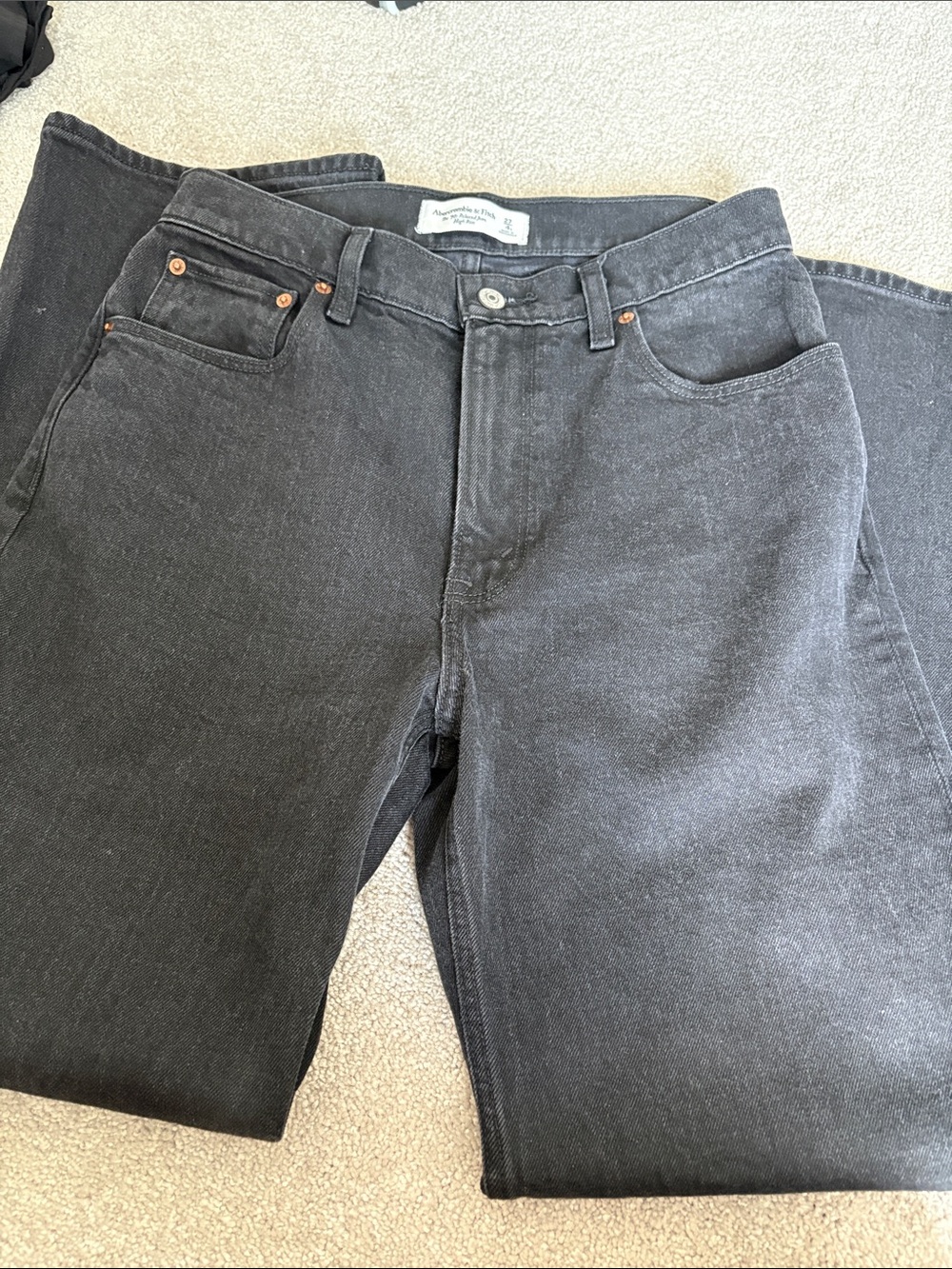 Abercrombie & Fitch High-Rise Black Wash Jeans